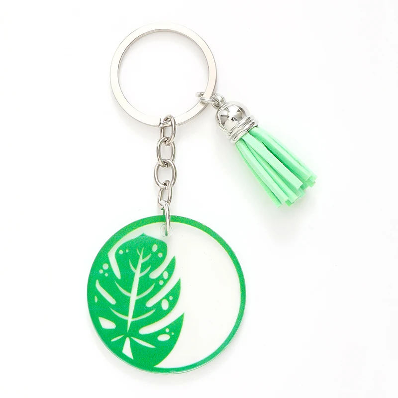 High Quality Plastic Keychain Ring Holder Charm Accessories Keychain