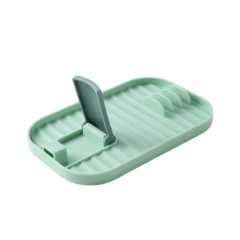 Multifunctional Foldable Spoon Rest And Pot Lid Holder