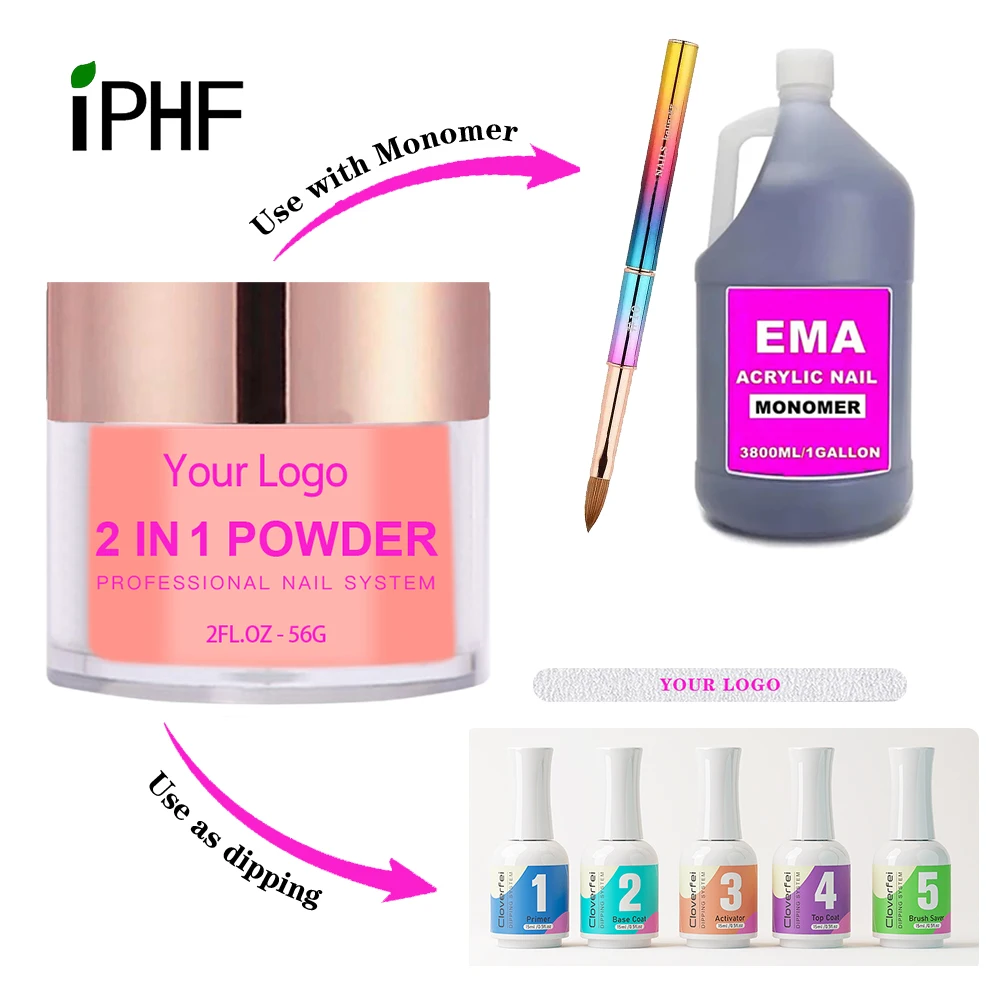Professional No Marbling Clear Nude Acrylic Powder for Nail Carving Custom Logo Fast Dry 1oz Glitter Material