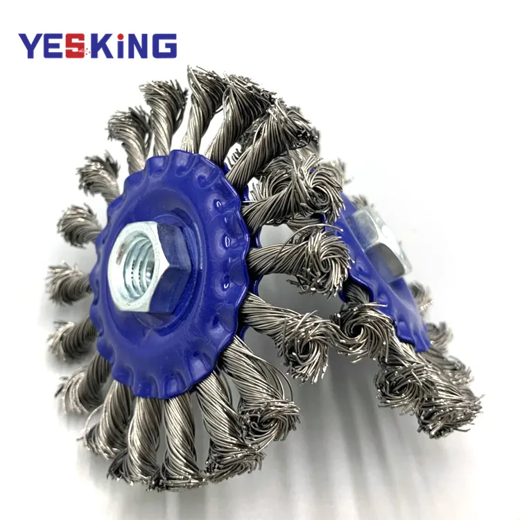 Factory new arrival Industrial weeding steel wire disc brush angle grinder round steel wire wheel brush