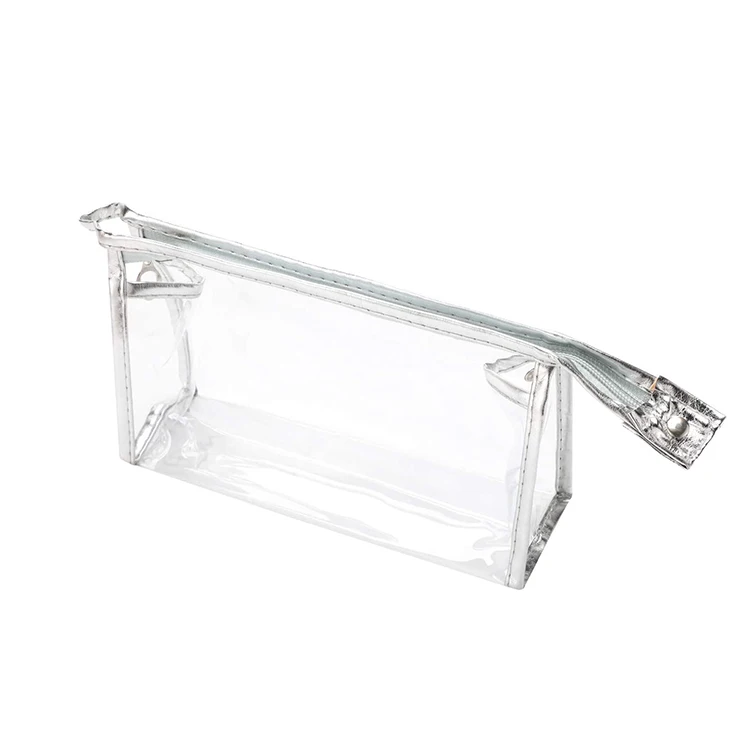 custom printing makeup storage waterproof luxury vanity bag 3 pieces clear mesh pvc makeup bag vinyl zipper cosmetic bag set