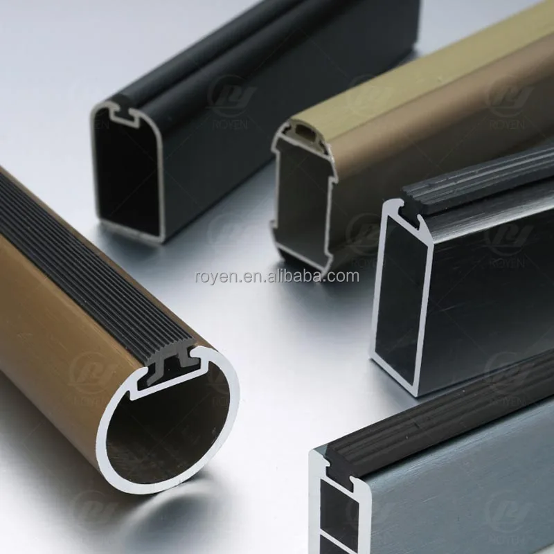 Modern design 3 meters round oval aluminum hanger rods profiles for wardrobe closet cabinets