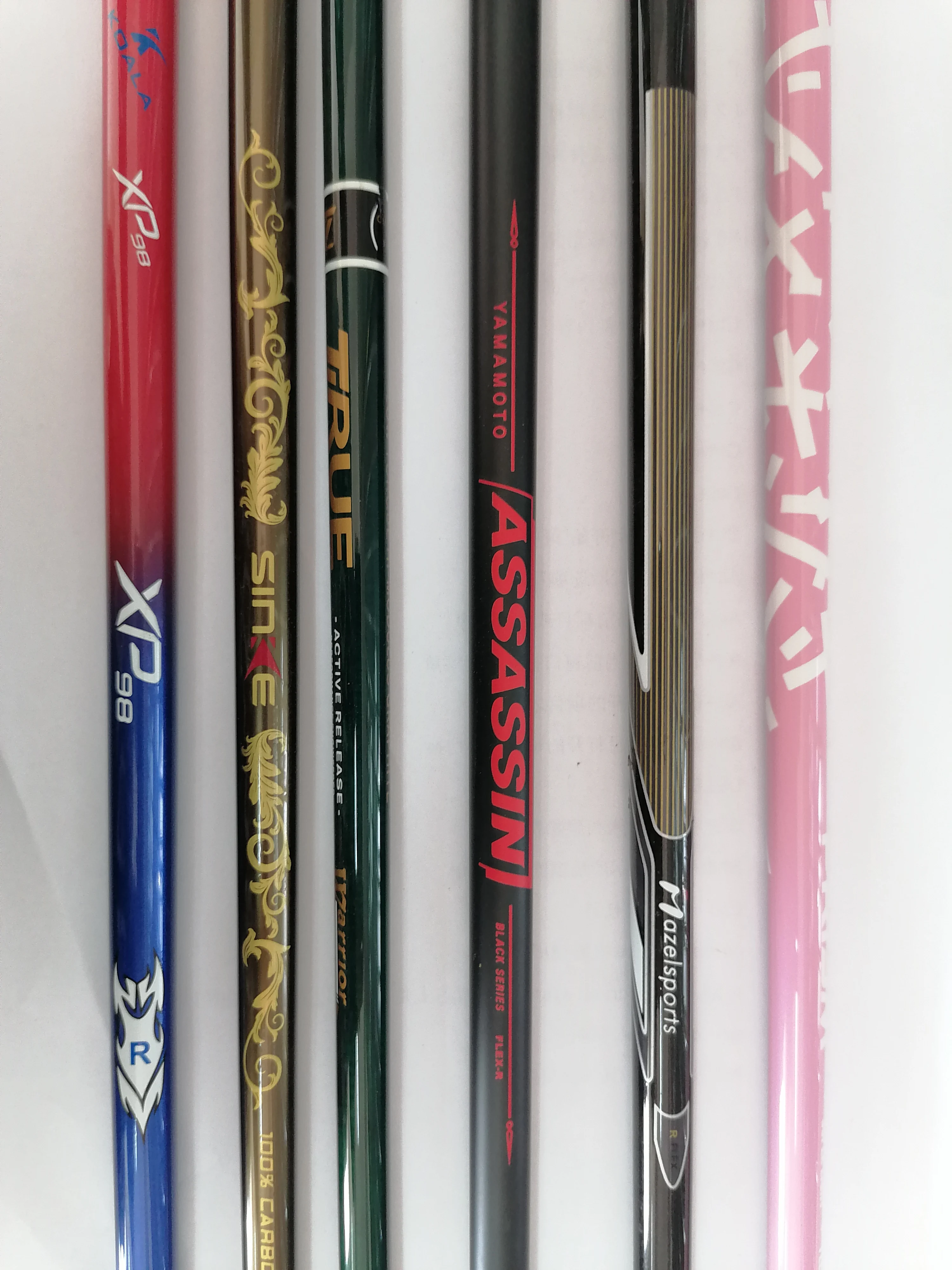 Wholesale Cheap Flex R 100% Graphite printing logo carbon fiber Golf Iron driver head clubs Shafts