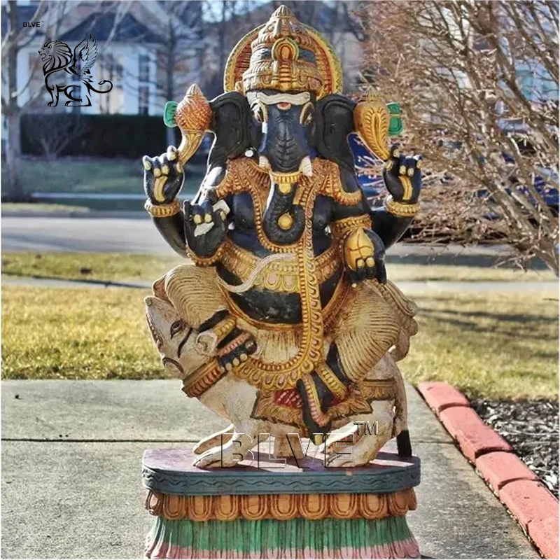 BLVE Outdoor Decoration Large Size Metal Religious Hindu God Brass Garden Ganesh Sculpture Bronze Lord Ganesha Statues