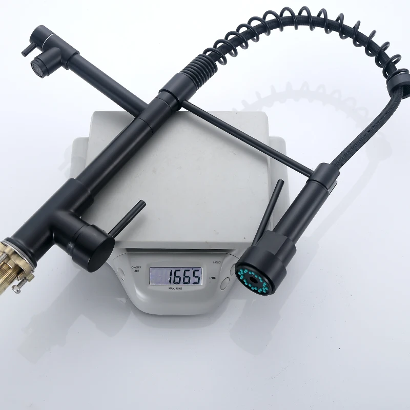 New Product Pull Out Spray Kitchen Sink Faucet 201 Stainless Steel Faucet  Contemporary Style Manufactures