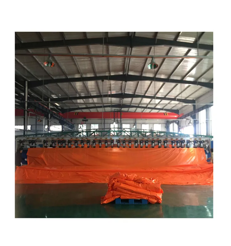 500D Orange  Fire Proof PVC Laminated Tarpaulin  Water Resistant Fabric