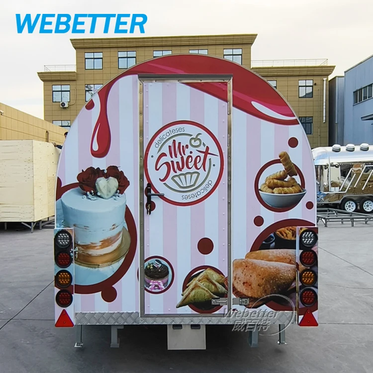 WEBETTER Foodtruck Mobile Kitchen Catering Vans Ice Cream Food Trailer Bubble Waffle Cart Hot Dog Coffee Shop Small Food Trailer