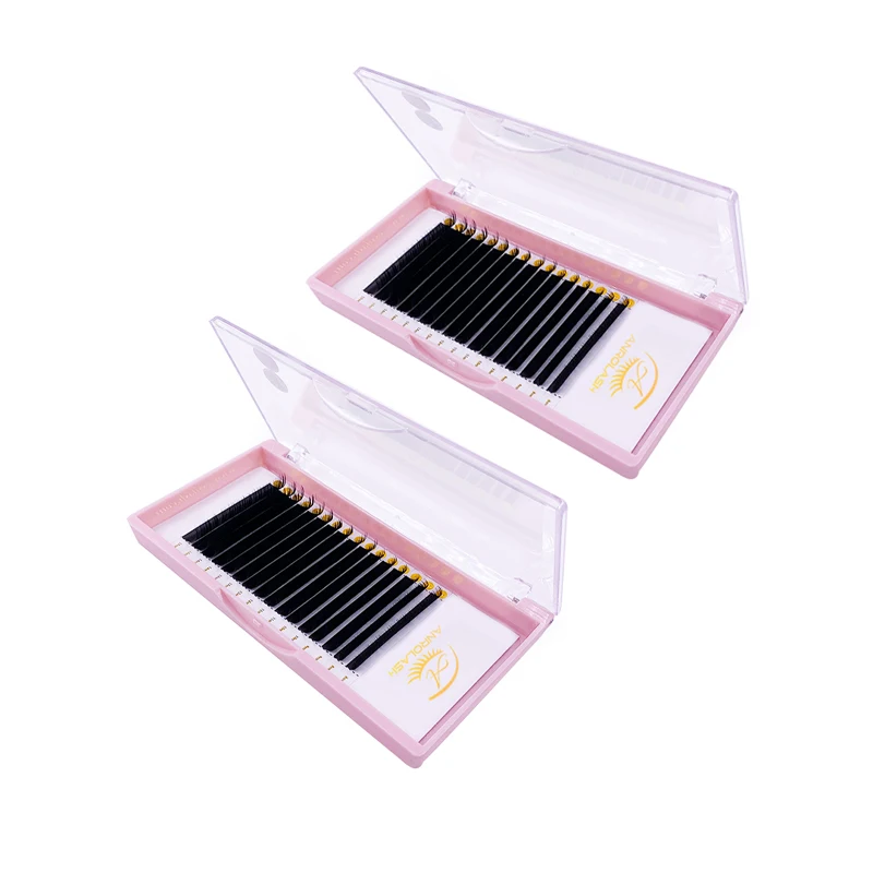 Custom Logo Wholesale PBT Fiber Silk Mink Eyelash Extension YY Shape False EyeLashes Extensions