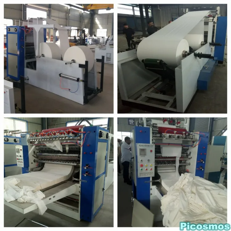 Automatic small facial tissue towels napkin folding machine rewinding toilet paper roll making machine