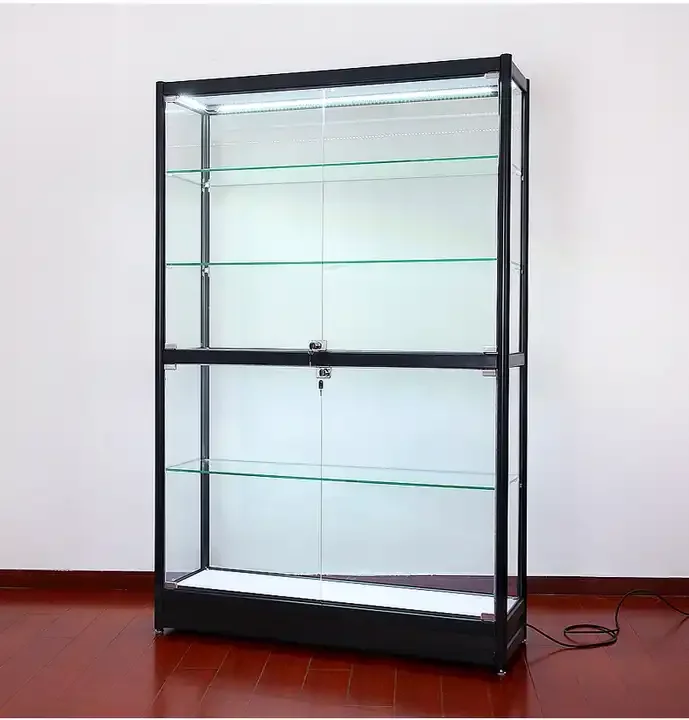 Luxury Multi-layer Aluminium Glass Display Cabinet Showcases Modern Alloy Glass Display Showcase