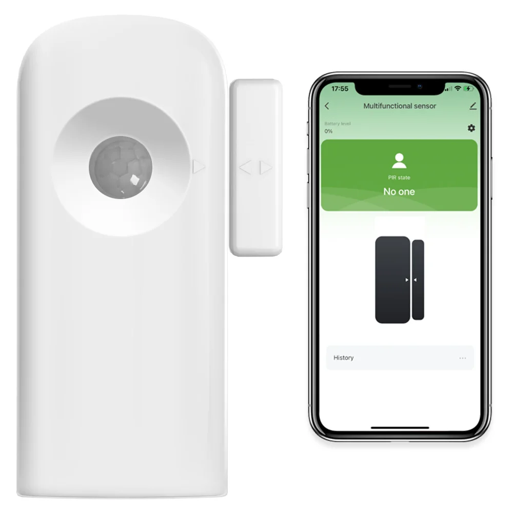 2.4G Wifi Wireless Light On/Off Sensor Pir Motion Sensor Door Open Status Real-Time Push Notification Tuya App Easy Install