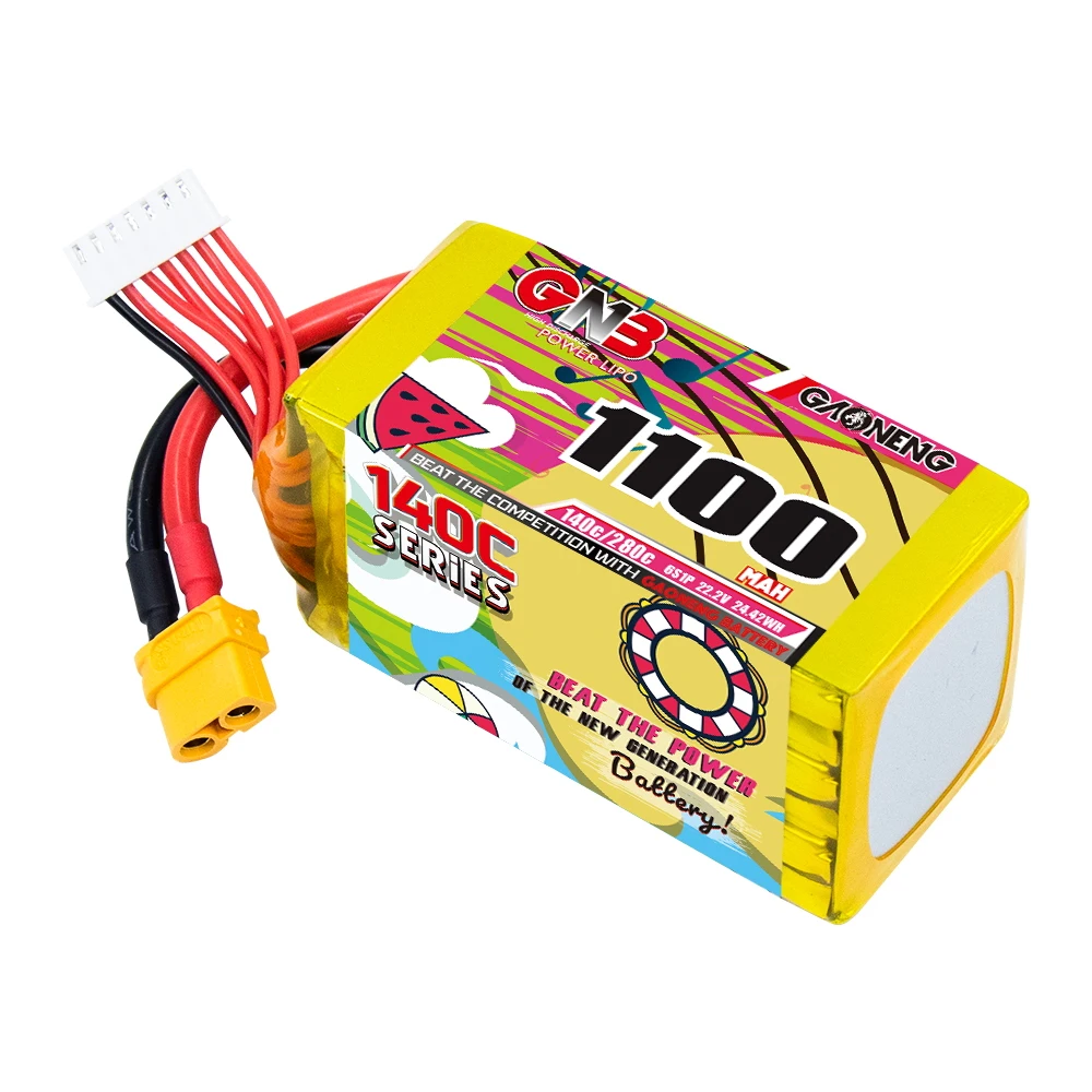 GAONENG GNB 1100 мАч 22 2 В 6S 140C XT60 LiPo аккумулятор высокопроизводительный RC хобби литий-полимерный мягкий пакет гоночный FPV квадроек