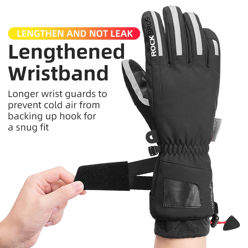 Customized Ski Gloves Snowboard Motorcycle Thermal Windproof Touchscreen Winter Outdoor Sports Warm Ski Gloves