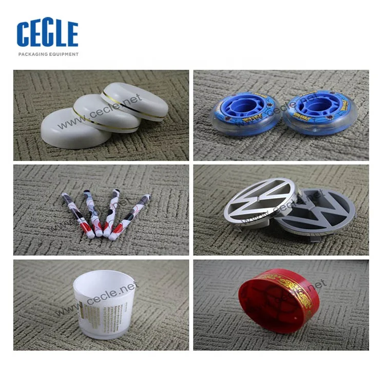 Dual use hot stamping machine for flat or round surface, hot foil stamping for glass bottle