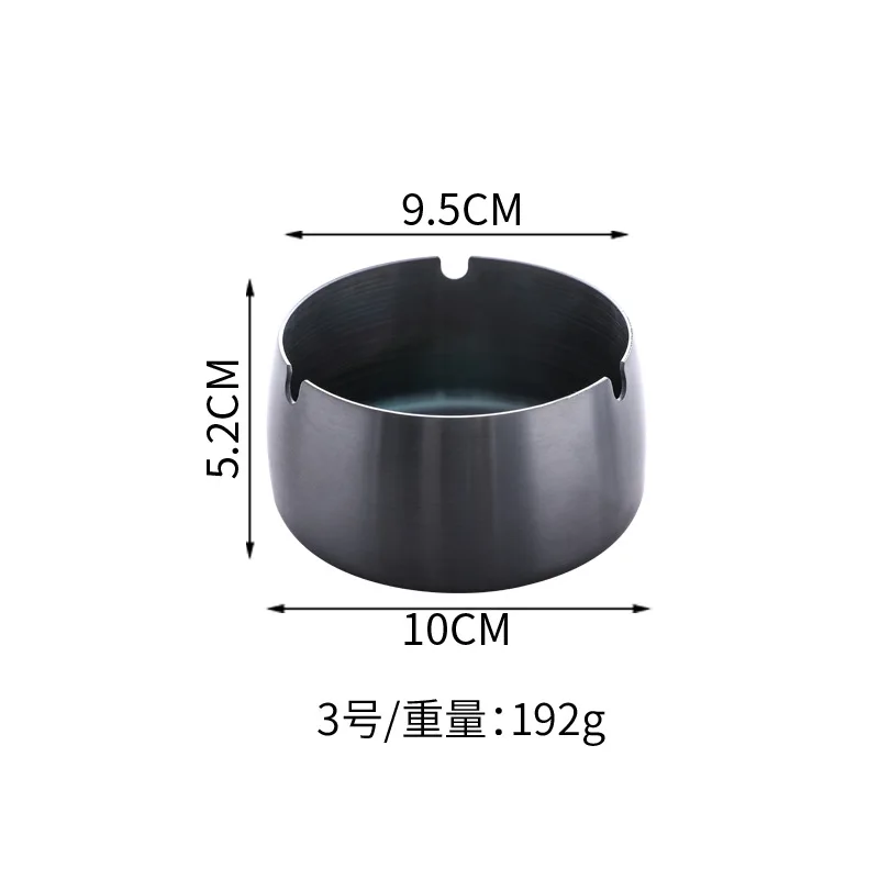 Металлическая круглая пепельница из нержавеющей стали по низкой цене, металлические пепельницы для курения, цвет с пользовательским логотипом