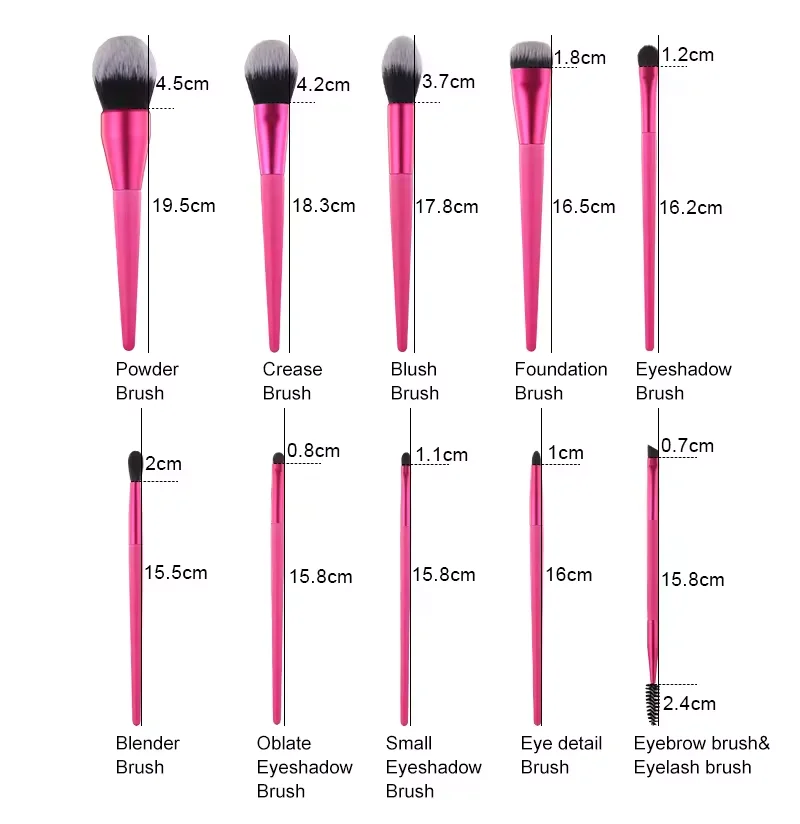 2024 New Arrivals High Quality Black Solid Wood Handle Wool Soft Brush Loose Powder Brush Eye makeup brushes