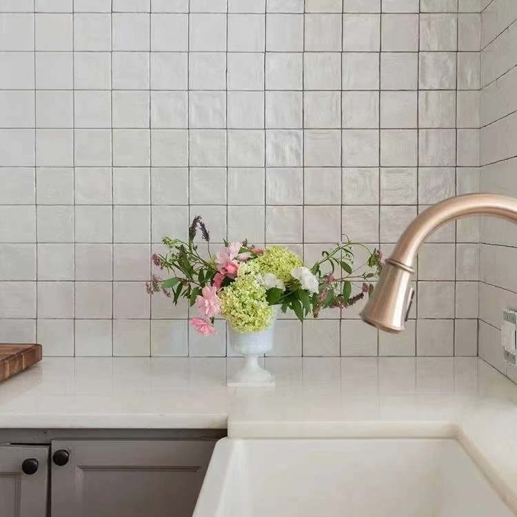 Modern Handmade High Glossy Glazed 100*100mm Ceramic Tile 60*240mm Handmade Tile Kitchen Bathroom Wall Backsplash Ceramic Tile