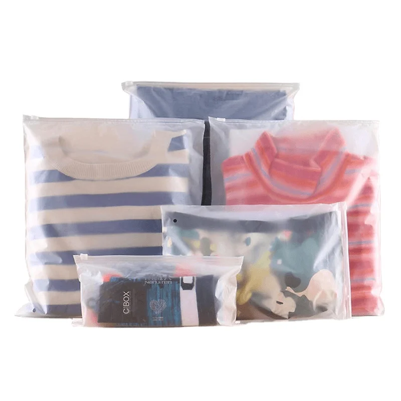 ZGCX Frosted Shopping Box Storage Zipper Pvc Clear Makeup Bag Zipper Bag