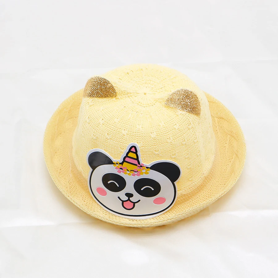 New Fashionable Casual Trendy Brand Children Cute Sun-shading Sunscreen Cap Beach Straw Hat