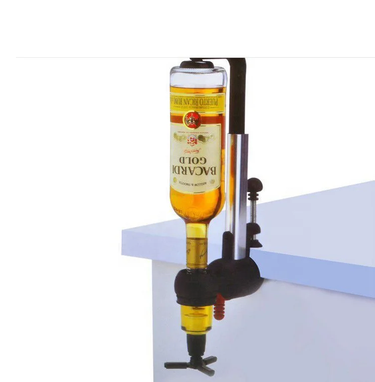 Single Bottle  Bar Butler Liquor Dispenser Single Bar Butler Tot Shot Liquor Bottle Dispenser Wall Mounted Wine Stand with Rum R