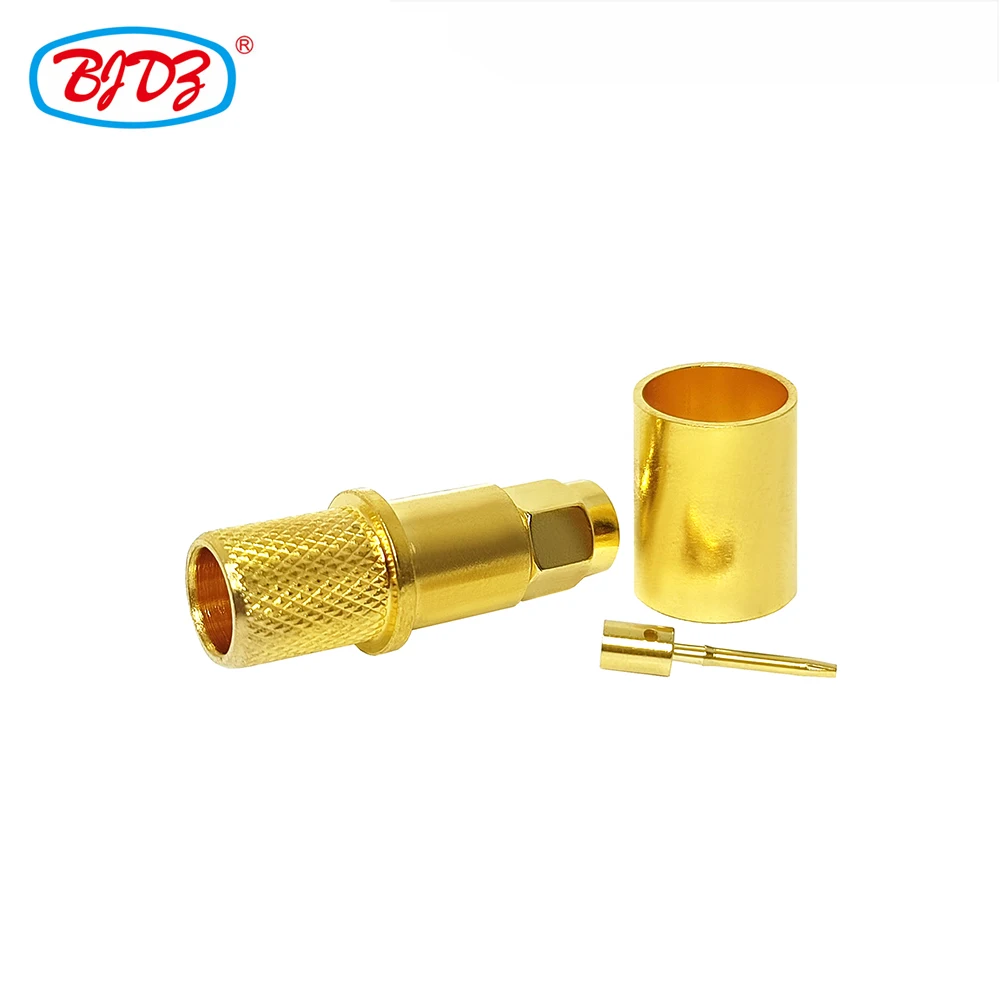 Factory Fully gold plated RP reverse polarity SMA Male plug For LMR400 RG213 RG214 RG8 7DFB 8D-FB Cable RF Coaxial Connectors