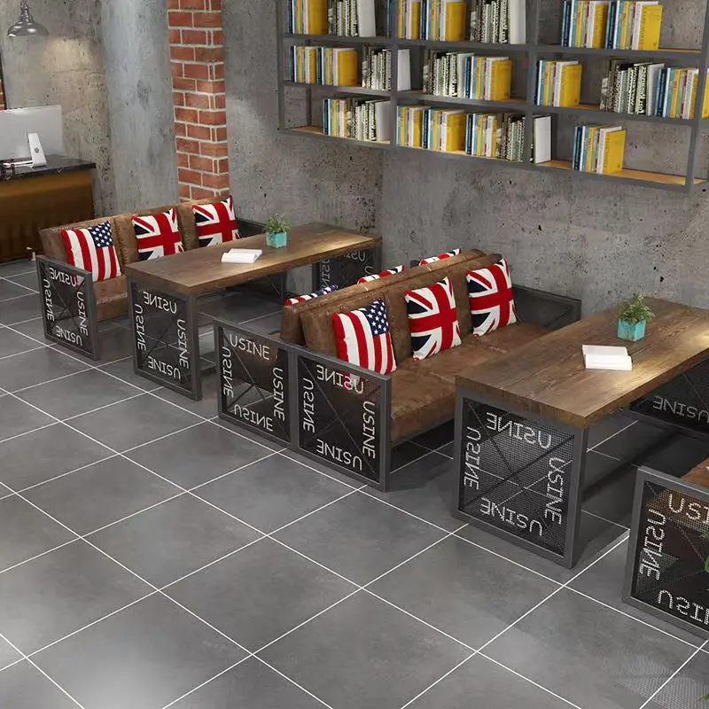 hot sale loft portable luxury industrial vintage kitchen wood dining bar restaurant table Restaurant Furniture Restaurant Booth