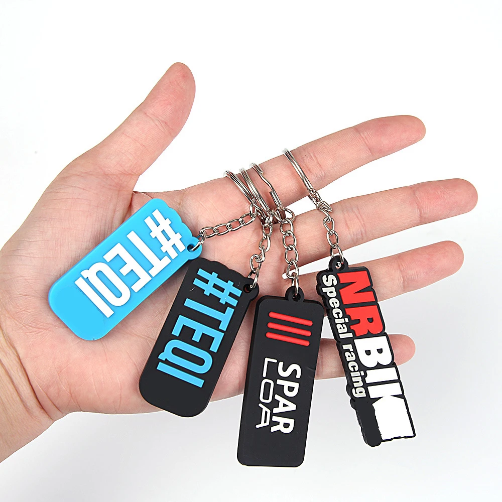 Брелок из ПВХ 2D3D брелки оптом мягкий резиновый мультяшный дизайн логотипа 3D брелок для ключей