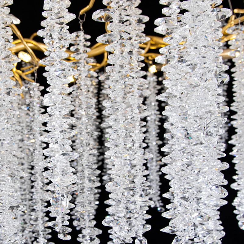 Rustic Villa Hanging Fitting Living Room Chandelier Art Design Luxury Modern Crystal Chandelier