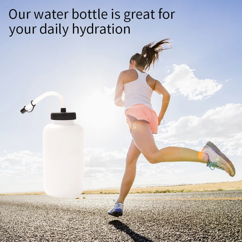 Boxing Water Bottle with Long Straw BPA Free, Squeezable Leak Proof Sports Water spray Bottles