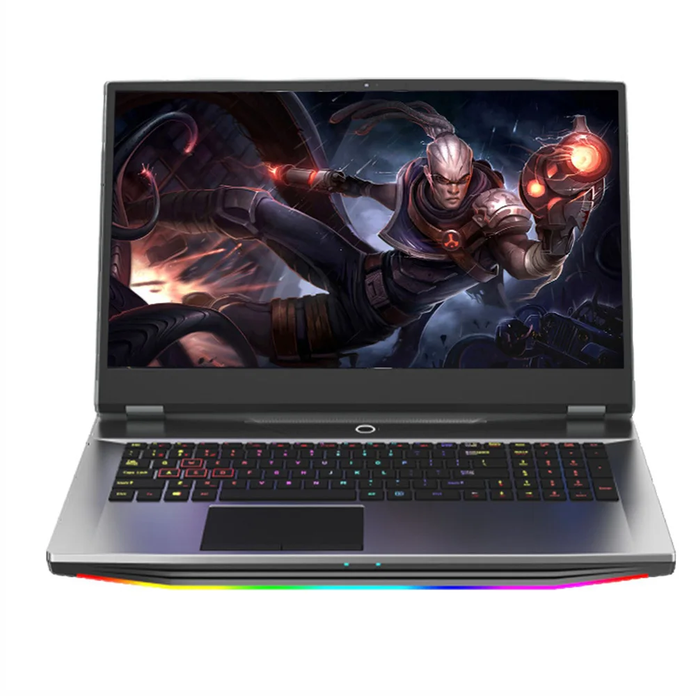 Factory wholesale cheap 17.3 inch I9 10885H Quad Core GeForce GTX1650 gaming Rj45 Aluminum laptops