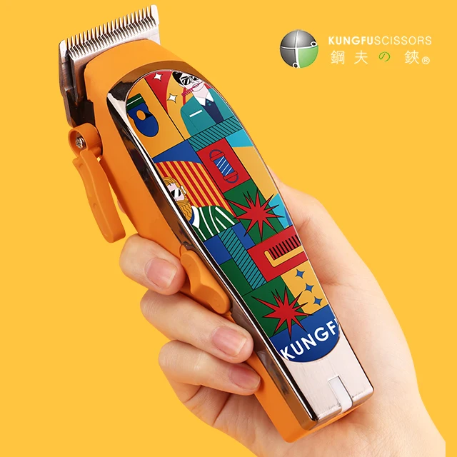 Машинка для стрижки волос KUNGFU аккумуляторная электрическая машинка с USB профессиональный триммер парикмахера бритва беспроводной набор