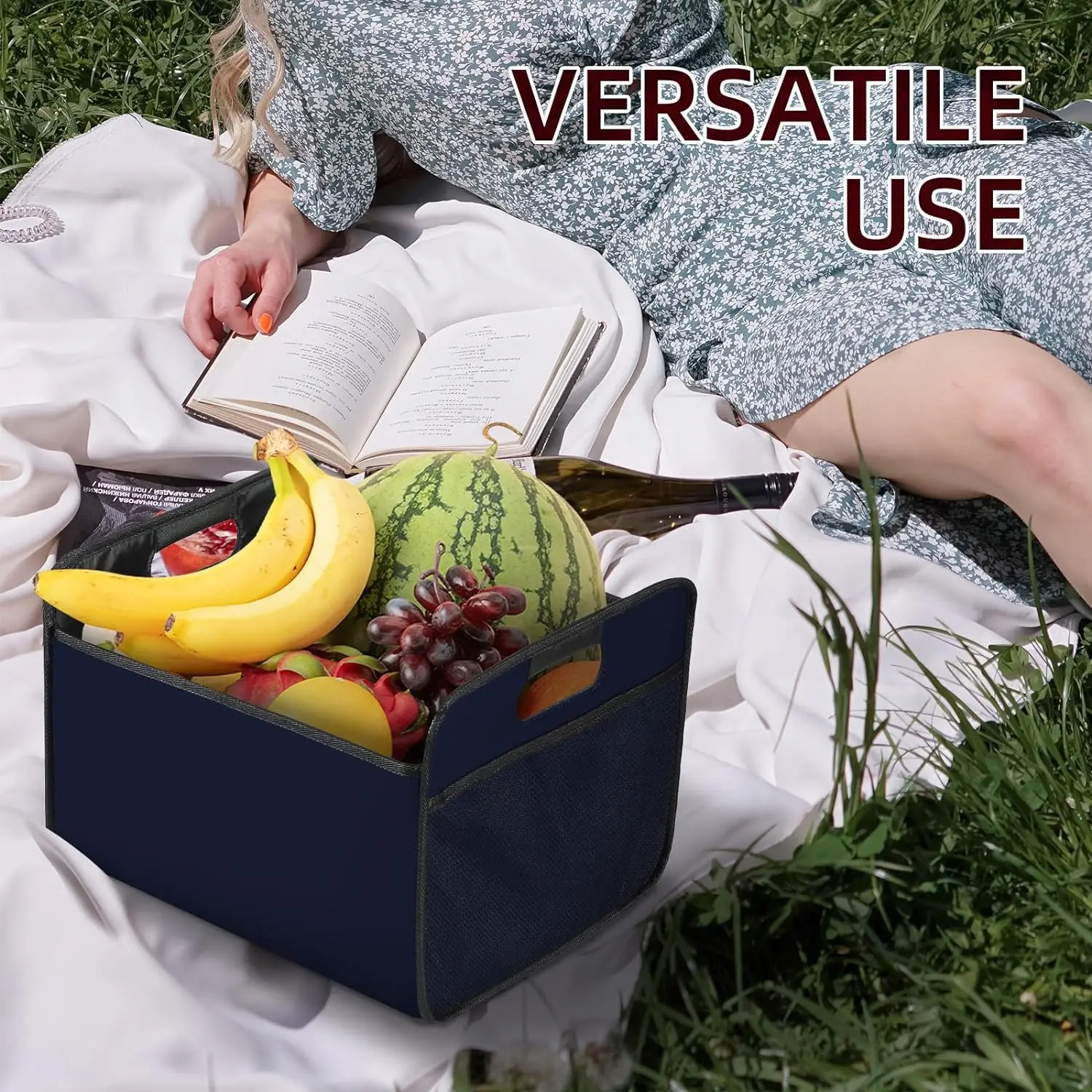 12 Bottle Wine Carrier Bag Collapsible Felt Storage Box Felt Liquor Bottle Tote with Handles for Travel Party Picnic Vacatio