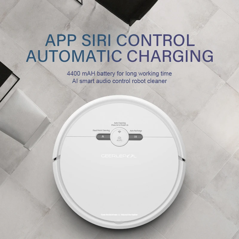 Geerlepol 3 in 1 Professional Smart Robot Vacuum Wifi App Vacuum Sweeping Mopping Cleaner Household Vera Google Assistant