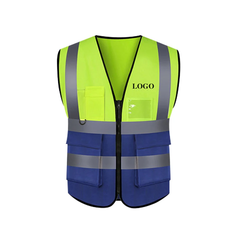 
Factory wholesale custom logo printed night reflective safety vest 