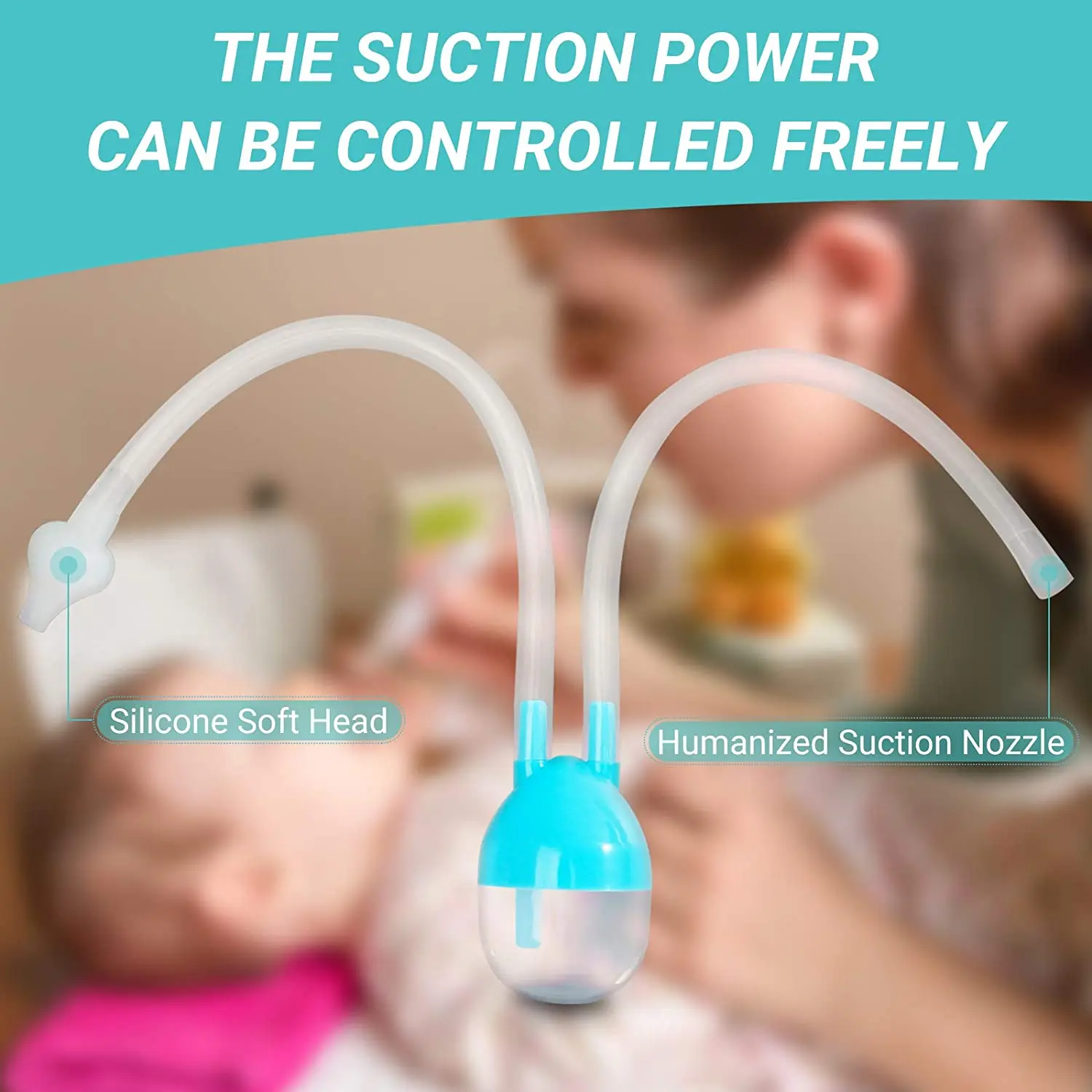 Baby Nasal Aspirator Snot Sucker for Infants, Babies and Kids with Nose Cleaning Tweezer