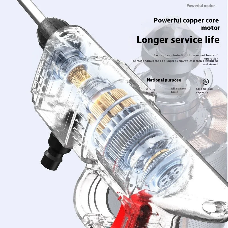 Portable Wireless Lithium Battery High-Pressure Water Gun Home Use Car Washing Magic Tool Watering Flowers Trees Cross-Border