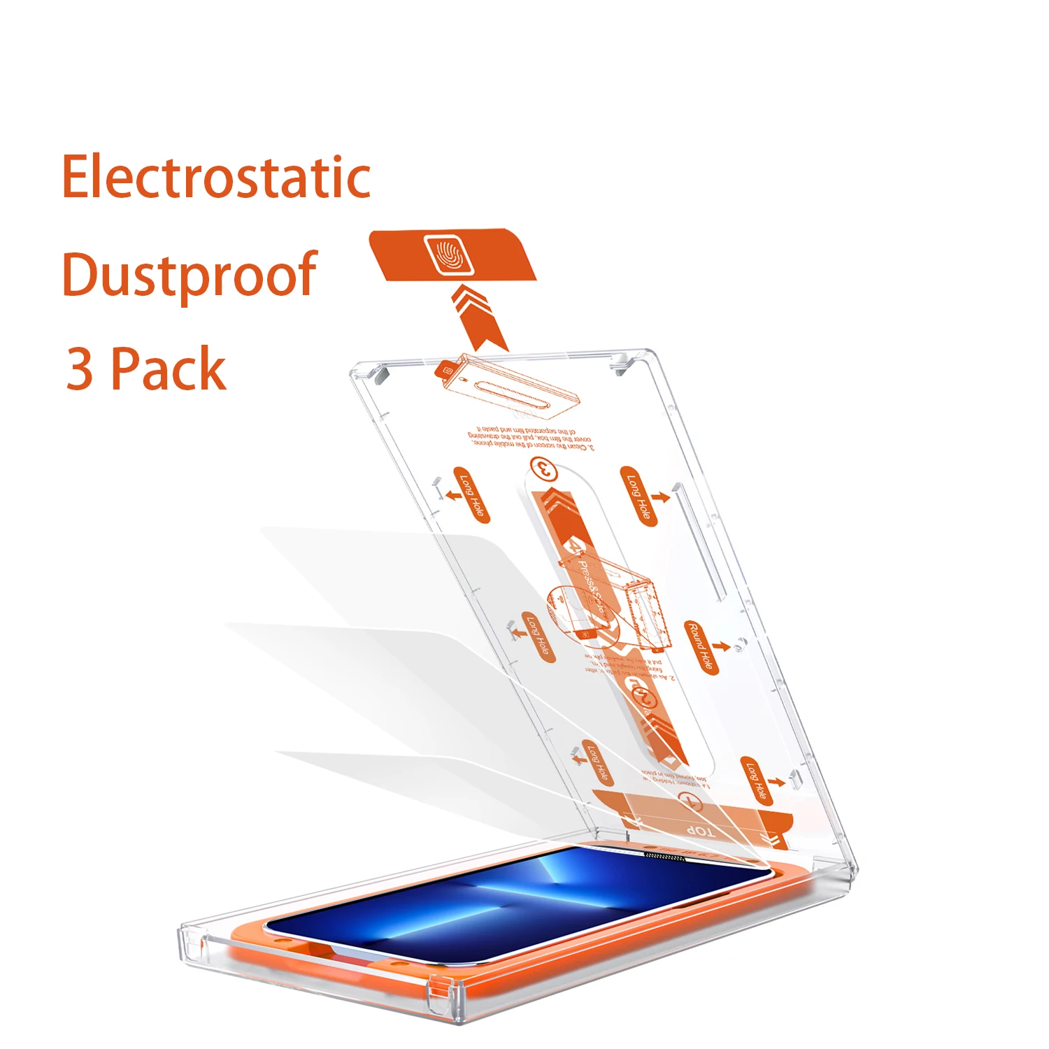 iPhone 13 screen protector 3 pack for iphone electrostatic dustproof installation kit protector de celular screenprotector