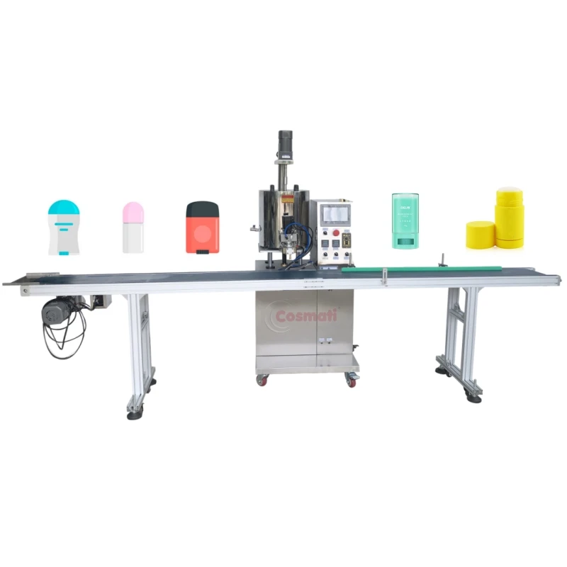 hair wax candle deodorant stick lipstick balm automatic filling machine gear pump heated filling machine pneumatic filler
