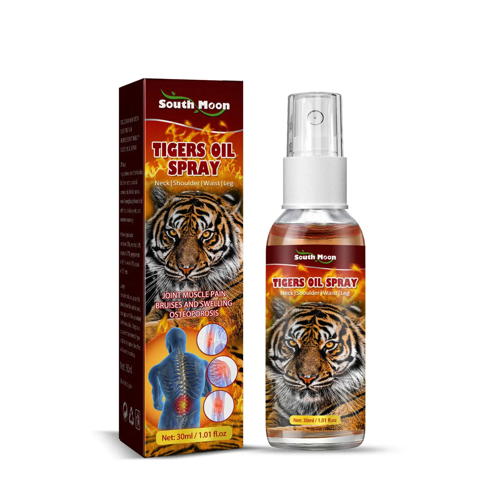 South Moon Tiger Oil Spray Rheumatic Arthritis Relief Muscle Pain Stasis Treatment Neuralgia Care Joint Neck Pain Massage Oil