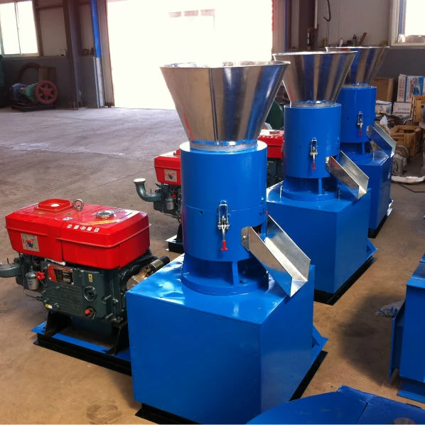  15HP Roller Rotating Type Wood Pellet Machine 100-150kg/h Biomass Mill Woodwork Machinery For