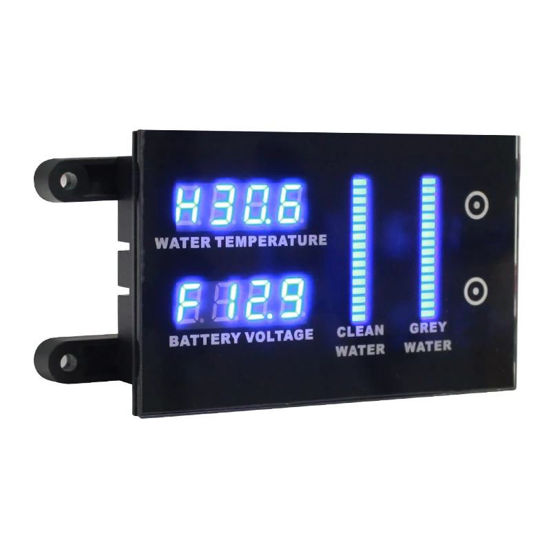 HEYRV RV Part Include Voltmeter Water Meter Water Temperature Gauge 2 Way Touch Switch Control Panel Caravan Control Panel