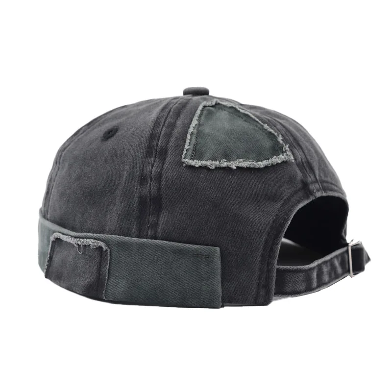 Yuppie Hat Street Hipster Melon Skin Landlord Gangster Style Men Women Youth Made from Old Washed Denim Fabric