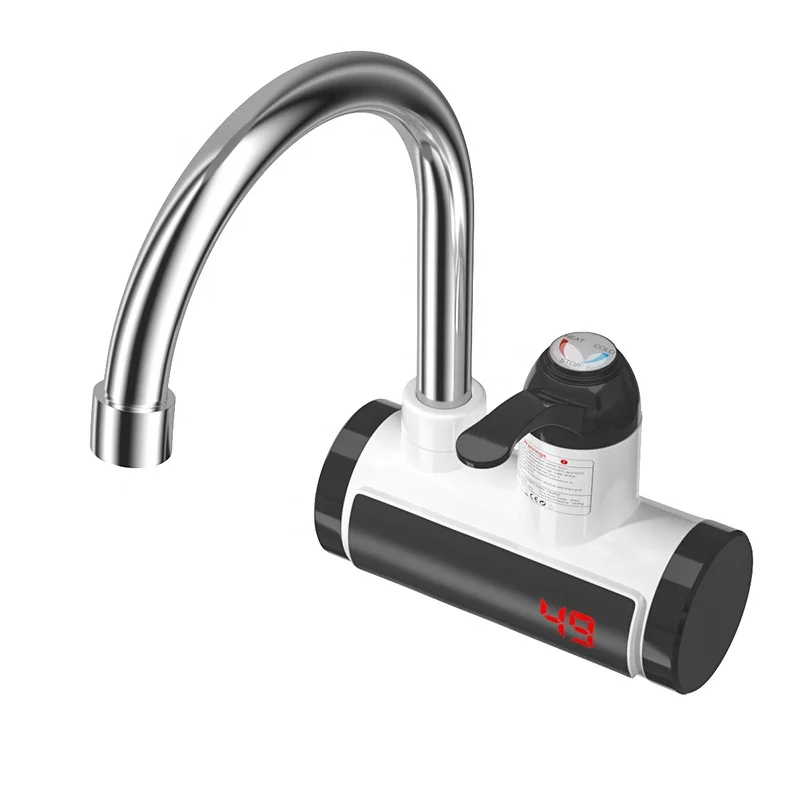Bathroom accessories ABS LED Digital Kitchen Tap Instant Heater Hot Water Tap Electric Faucet