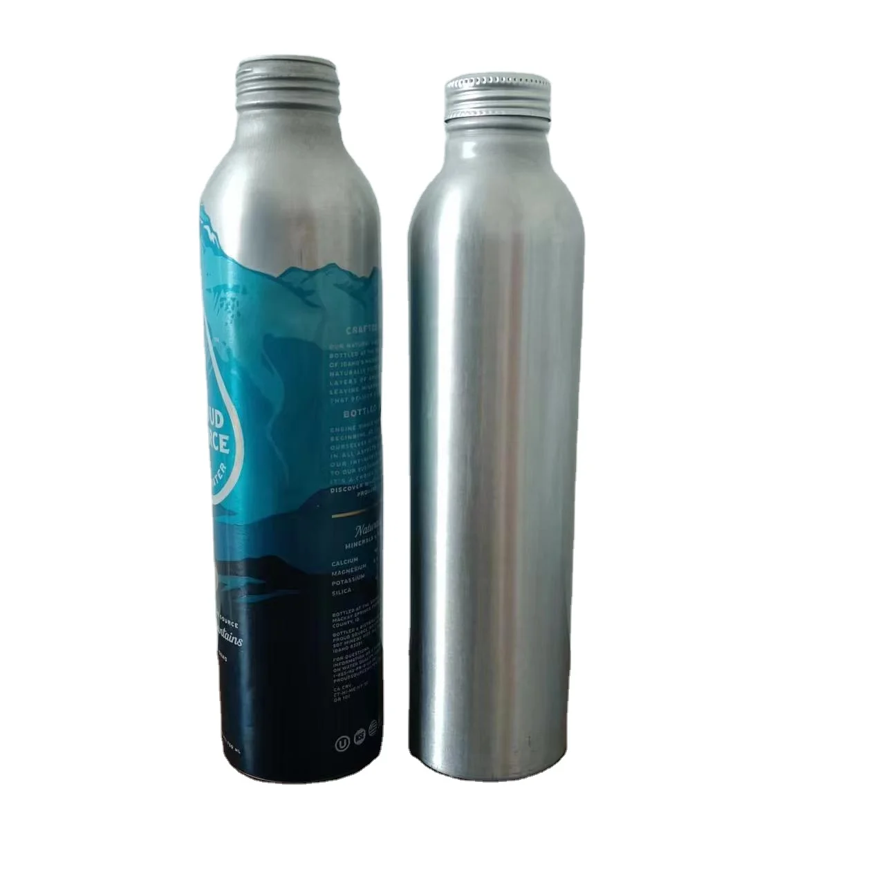 250 мл пустые коррозионно-стойкие алюминиевые бутылки для различных напитков упаковки