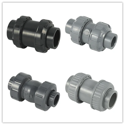 SWD Plastic high quality pvc/cpvc check valve 1/2inch to 2inch grey color body,Customized pvc/cpvc ball valve