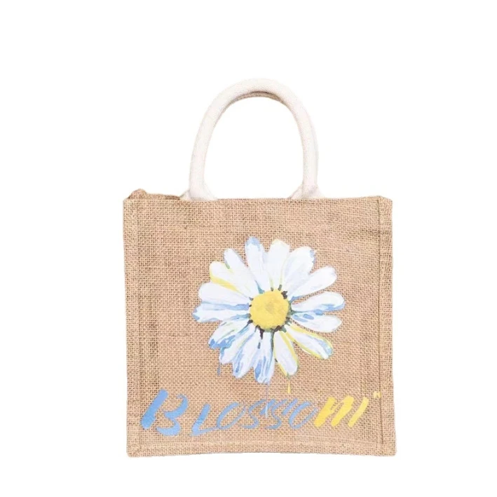 Jute bags can be customized oil painting cheap manufacturers direct wholesale