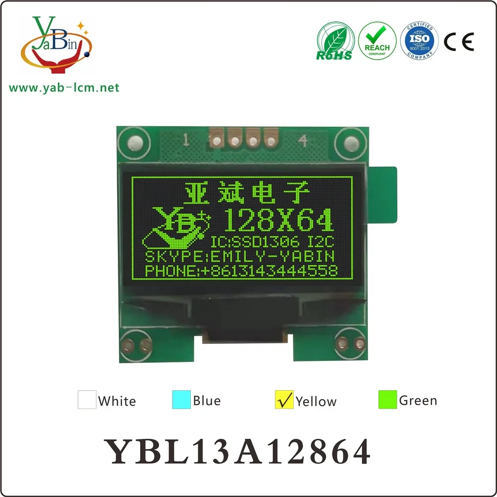 1.3 inch 128X64 With I2C Interface Small Oled Lcd Display