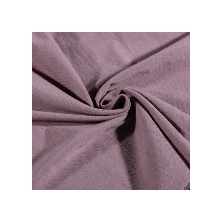 
60s Micro Supima хлопковый спандекс трикотажная одинарная трикотажная ткань для детской футболки высокоэластичное нижнее белье простая окрашенная ткань 