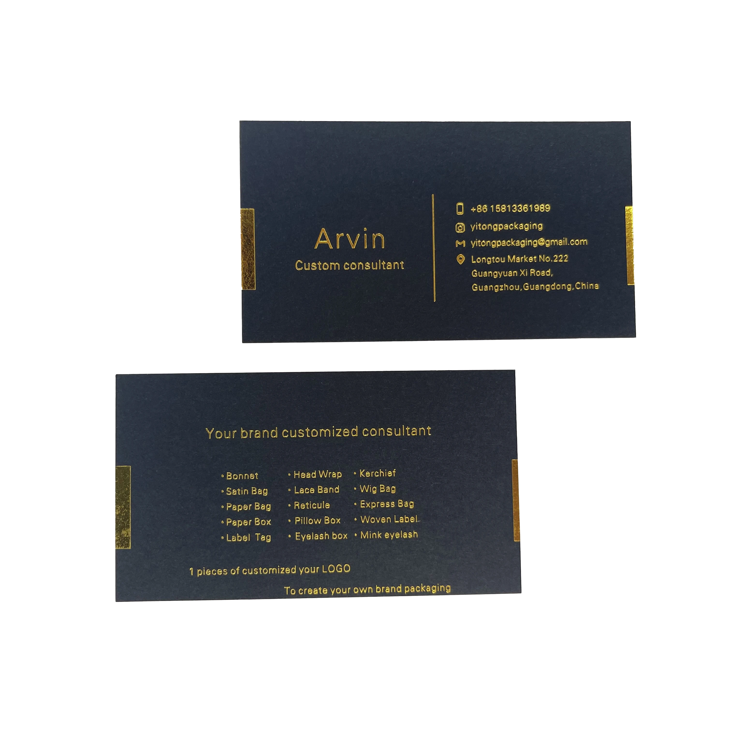 Custom 400g/500g black soft suede card high quality business card