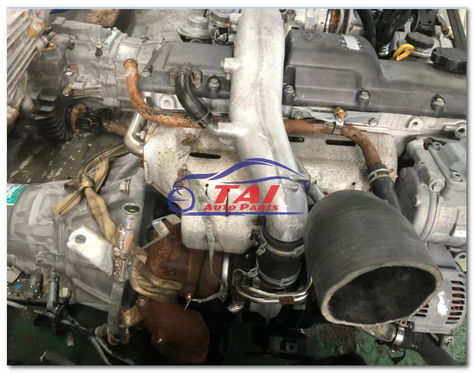 Japanese Engine 4 Cylinder Diesel Used 1KZT   Engine   With Gearbox   For   Toyota   Land   Cruiser